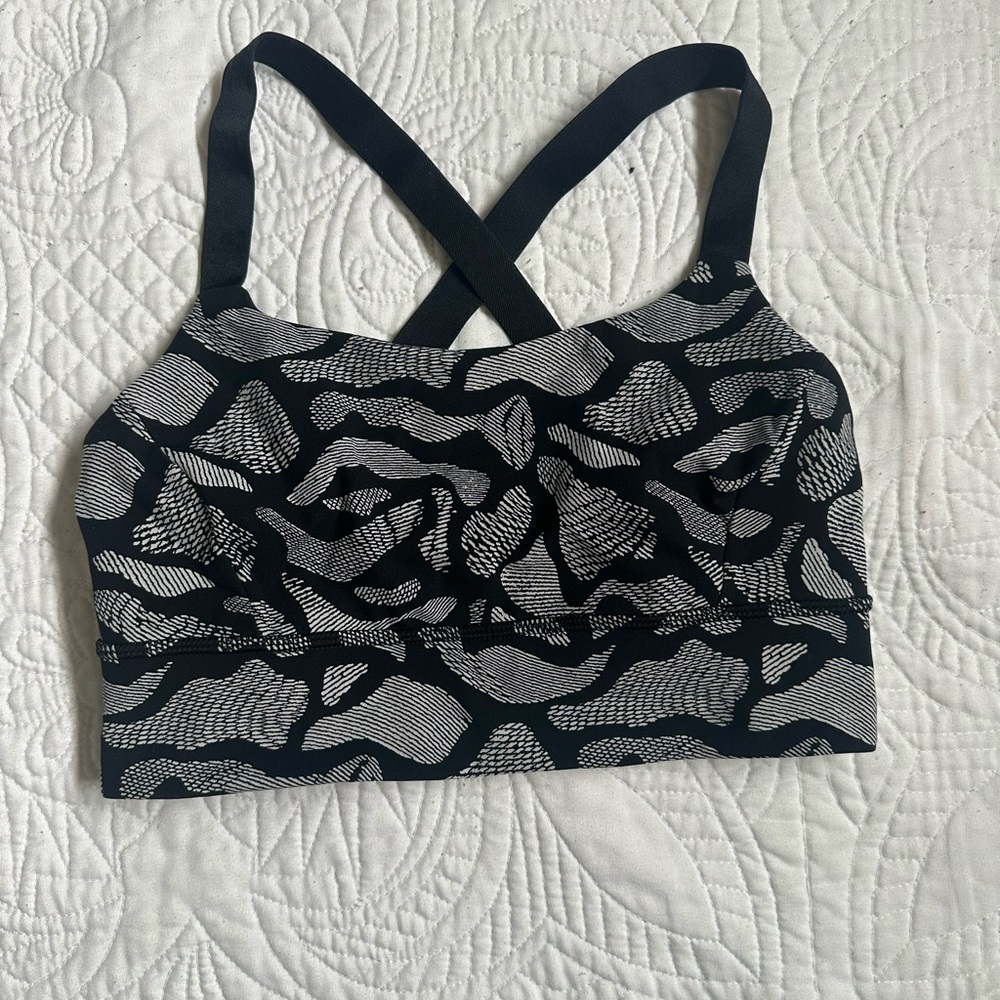 Black and White Lululemon Both Ways bra